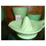 Jadite juicer and canister