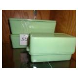 (3)-Jadite refrigerator dishes