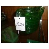 (10)-Green depression dessert dishes