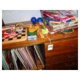 Contents of shelves in closet