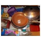 Drawer containing skillets, mixer, etc.