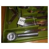 (2)-Drawers of kitchen utensils