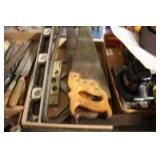 Hand saws, levels, squares