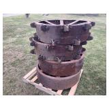 (4) Fordson Seven Spoke Rear Wheels