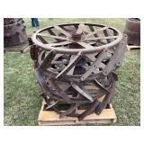 (3) Fordson F Series 7 Lug Rear Wheels