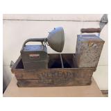 Eveready Battery Box, Battery Charger and Big Beam Light