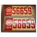 1914 International Harvester Plates