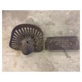 Buckeye Cast Iron Seat and Ohio Plate