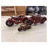 (3) Cast Iron Motorcycles