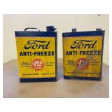 (2) Ford Anti-freeze Cans