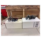 (2) 1/10 Motorcycles Franklin Mint