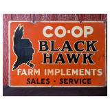 CO-OP Black Hawk Farm Implements DST Sign