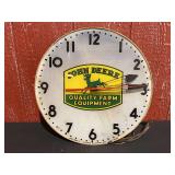 John Deere Quality Farm Equipment Lighted Clock