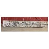 Deere & Mansur Co. Wooden Merchant Sign