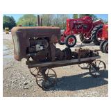 Continental IY69 Stationary Engine On Cart With Belt Drive Setup