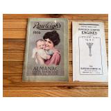 (2) 1916 Rawleigh Almanac + Engine Repair Price List