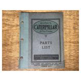1923 Holt Mfg. Co. Caterpillar 10 Ton Crawler Parts List