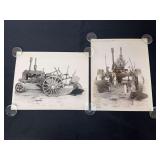 (2) John Deere GP Tractor Factory Photos