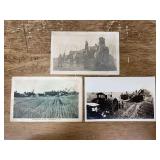 (3) Steam Engine and Tractor Postcards