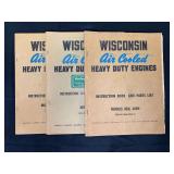 (3) Wisconsin Air Cooled Heavy Duty Engines Instruction Book and Parts Lists