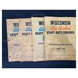 (4) Wisconsin Air Cooled Heavy Duty Engines Instruction Book and Parts Lists