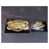 (2) Brass Nameplates