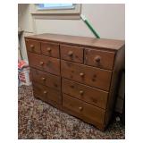 Wooden Dresser with Contents, 34" x 42" x 15"
