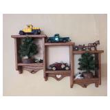 Two Display Shelf with Assorted Model Vehicles