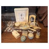 'French Ivory' Vintage Celluloid Vanity Items and Picture Frames