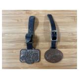 (2) Rumely + Keck-Gonnerman Watch Fobs