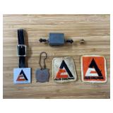 (6) AC Patches, Watch Fob, Keychain, Pin + Hour Meter