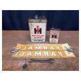 (6) IH Cans, Decals, Wrench, Keychain