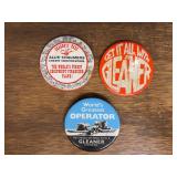(3) Allis Chalmers Pin Buttons
