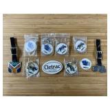 (10) Oliver, Cletrac, Fordson, Iseki Watch Fobs, Button, Keychains