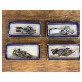 (4) Allis Chalmers Industrial Tie Clips