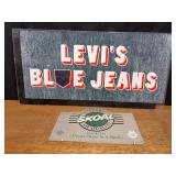 (2) Levi's + Skoal Signs