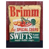 Brimm Swift's Plant Foods SST Sign