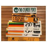 (9) John Deere Bumper Stickers + Chain Measure
