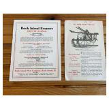 (2) Rock Island Plow Co. Sales Literature