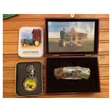 (2) John Deere Pocket Knife + Pocket Watch