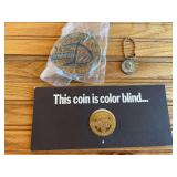 (2) John Deere Sun Catcher, Fob, Coin