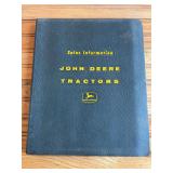1957 John Deere Tractors Sales Information Binder