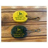 (2) John Deere Tape Measure Keychains