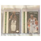 (2) 2003 Upper Deck UD Top Prospects Carmelo Anthony #5 and #57 Syracuse Basketball Cards