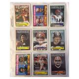 1983 Topps Football (9 Cards) Lot Featuring Joe Theismann, Terry Bradshaw, and Jim Plunkett