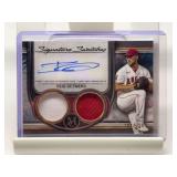 2023 Topps Museum Collection Reid Detmers Signature Swatches Dual Relic Autograph Card SWDRA-RD #263/299