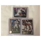 (3) Dan Marino Upper Deck Football Cards: 1998 Upper Deck #140, 1995 Upper Deck #76, and 1997 Upper Deck Star Rookie 1983 Flashback #32