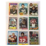 1970-1986 Topps NFL Football Card Collection - (9 Cards)