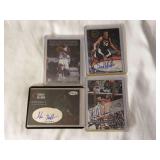 (4) Basketball Autograph Cards: Bernard Hopkins, Brad Millard, Shaheen Holloway, and Harold Jamison
