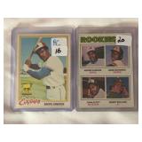 (2) 1977 Topps Baseball Andre Dawson #473 Rookie Card and 1978 Topps Baseball Andre Dawson #72 Lot
